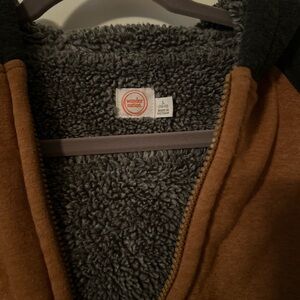 Wonder Nation Tan and Gray Fleece Jacket